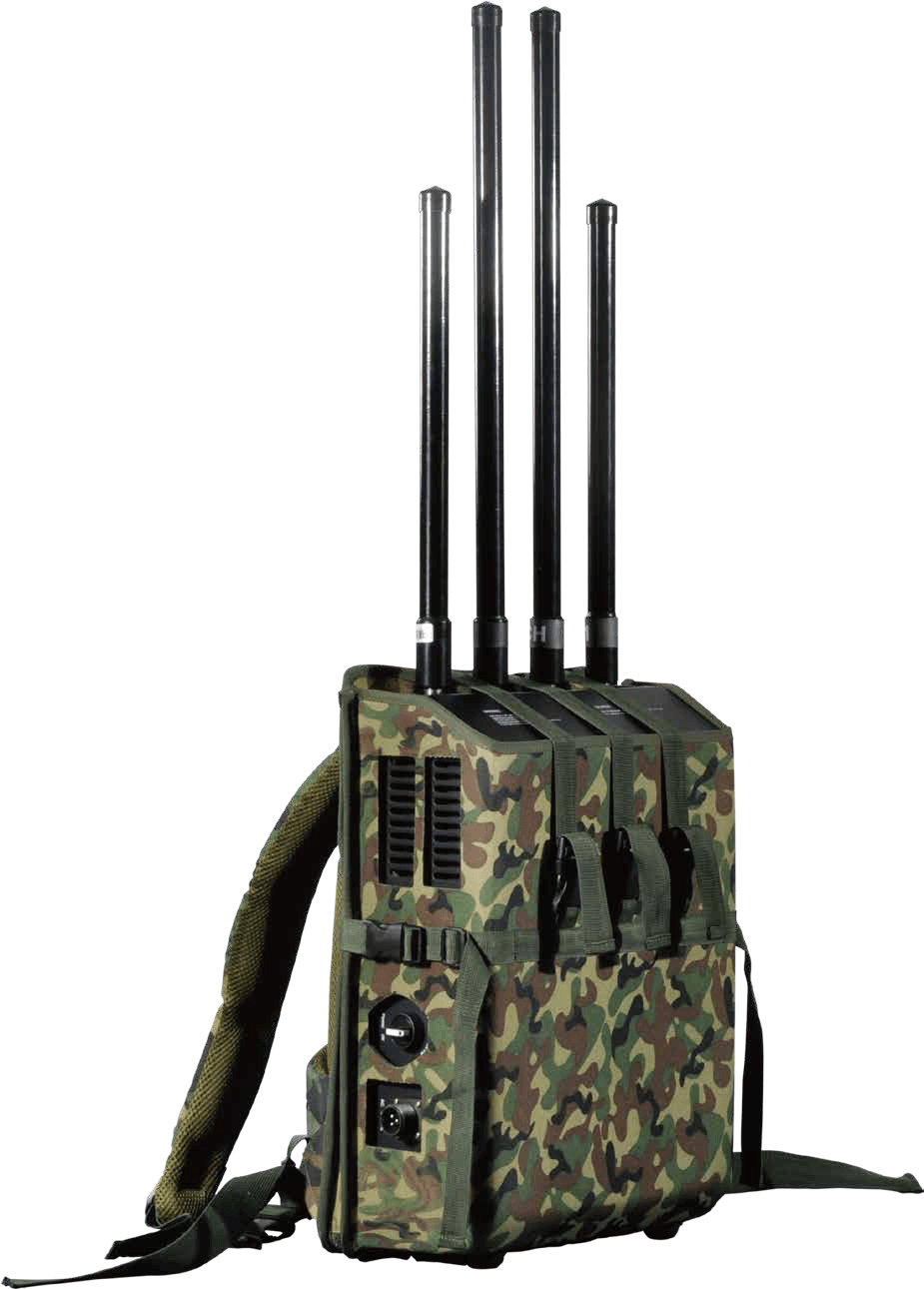 Backpack drone jammer
